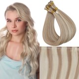 Full Shine Hand Tied Weft Hair Extensions 100% Virgin Human Highlights (#P18/613)