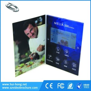 Personalizados de TFT LCD de video del folleto para la comercialización y la promoción