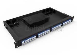 1U 48 cores Fiber Optic Patch Panel LC, SC, FC, ST MPO Cassette Patch Panel