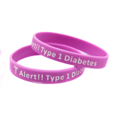 Buy Custom Purple Silicone Rubber Bracelets/Wristbands