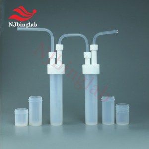 PFA gas scrubbing bottle hydrogen fluoride sampling device