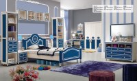 Dormitorio Princess Blue Oak MDF niños de muebles