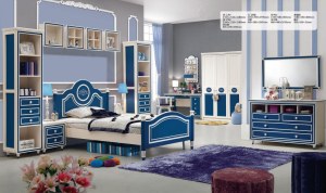Dormitorio Princess Blue Oak MDF niños de muebles