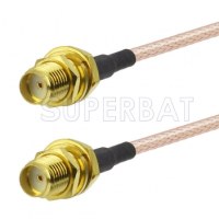 SMA Female Bulkhead to SMA Female Bulkhead Cable Using RG316 Coax