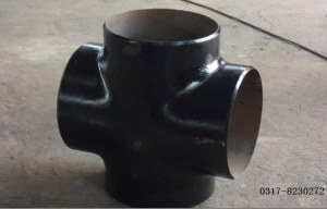 Butt welding equal cross A234 WPB steel 4-way cross pipe fitting