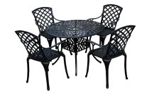 New Style Cast Aluminum Outdoor Furniture Dining Table Set With 4 Chairs