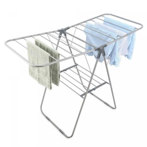 Herzberg HG-04494: Séchoir à Linge Pliable en Acier à 2 Etages