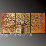 Top quality hand-painted fortune tree oil painting--canvas painting free shipping best for home...