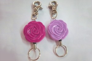 AD-001 Rose shape plastic badge reel