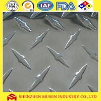 Diamond pattern ribbed anti-slip aluminum sheet for cargo lift equipment