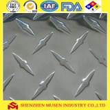 Diamond pattern ribbed anti-slip aluminum sheet for cargo lift equipment