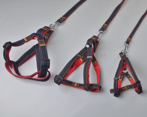 Denim Dog Collar & Leash Set