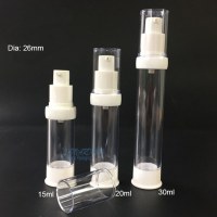 Clear empty airless cosmetic bottle 15ml-20ml-30ml
