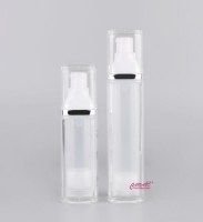 Acrylic Tall Airless Pump Bottle, Airless Cosmetic Bottle, Airless Lotion Bottle, Airle...