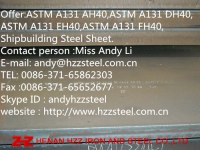 Offer:ASTM A131 AH40,ASTM A131 DH40,ASTM A131 EH40,ASTM A131 FH40,Shipbuilding Steel Sh...