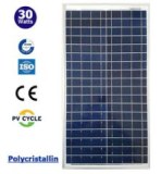 Panneau Solaire Photovoltaïque - 30 Watts - 12 Volts - Polycristallin - 645 x 345 x 25 mm