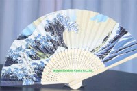 Summer portable handmade bamboo fan with custom color