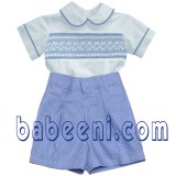 Smocked newborn boy clothes- BC 077