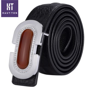 BK63 elegant fashion men leather belts hautton brand