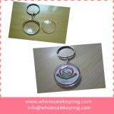 Blank transparent round acrylic keyring acrylic keychain wholesale