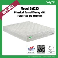Economical Bonnell Spring with Foam Euro Top Mattress