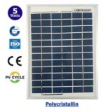 Panneau Solaire Photovoltaïque - 5 Watts - 12 Volts - Polycristallin - 185 x 250 x 18 mm