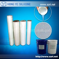 Silicone rubber for coating textilet