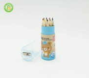 Colored lead pencils multi colors paper barrel packing with sharpener