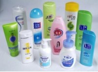 Plástico auto - adhesivo de etiquetas impresas en cosméticos botella