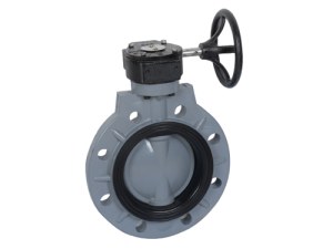 CPVC Worm gear butterfly valve