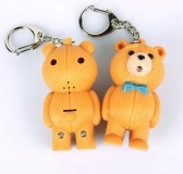 LED Teddy Bear Sound Keychain:CQ-023