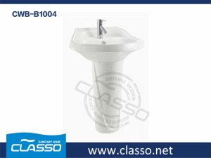 New Design Bathroom Ceramic Sanitary Ware Pedestal Basin TURKISH BRAND CLASSO(CWB-B1004)