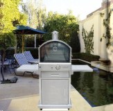 Grill gas with garden pizza oven