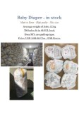 Disposable baby diapers in stock