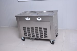 R410A flat pan fry ice cream machine /ice pan roll machine malaysia