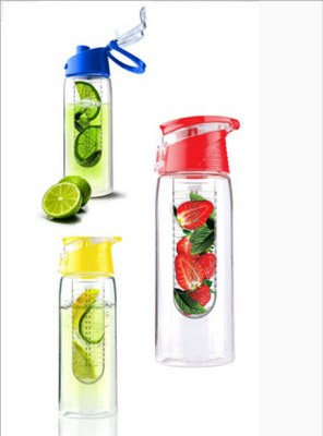 Botella de agua sj32-TRITAN fruta material infusor con fácil llevar tapa BPA libre 700ML