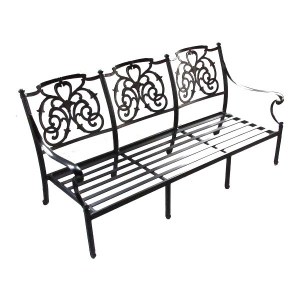 Garden Furniture Grass Flower Design West Style Sofa In Cast Aluminum Frame Patio Sofa...