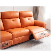 Nuevo sofá con función de cuero Space Capsule, moderno sofá minimalista para sala de es...