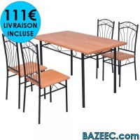 Ensemble de table pour salle à manger cinq pièces LIVRAISON GRATUITE