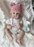 45cm Lifelike Reborn Girl Doll Washable Full Body Vinyl with Rooted Hair Soft Fashion...