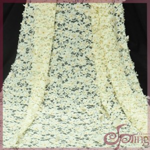 Tricot applique designs laser embroidery lace fabric