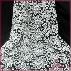 Jacquard big flower lace fabric for dress/blouse