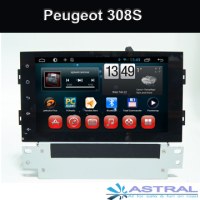 2 Din Quad Core radio de coche para Peugeot 308S coches reproductor de DVD GPS BT TV co...