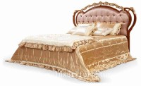 Proveedor de lujo real FB-128 de la cama de madera sólida de la cama de la cama de las...
