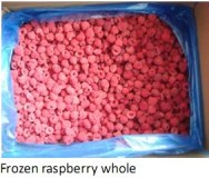 Frozen raspberry whole