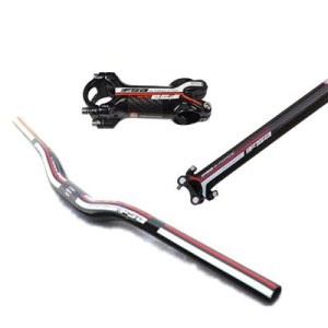 FSA Carbon fiber bicycle Bend Handlebar /stem/ seatpost bike three-piece group