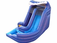 INFLATABLE giant slide with pool , giant slide