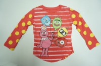 Little girls printed long t shirt with good looking from China