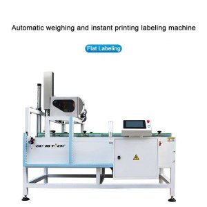 Pesaje automático, máquina de impresión y etiquetado