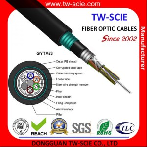 Fabricantes de fibra óptica al aire libre Armored 12 16 24 48 96 144 288core Cable de...